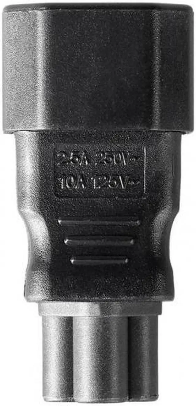 Alt view image 2 of 7 - Aomoproing  IEC 320 Adapter 3 Poles Socket C14 to Cloverleaf Plug Micky C5 Straight Extension Power Adapter