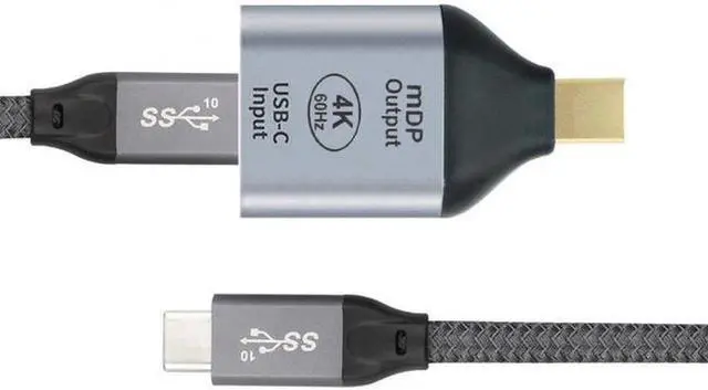 Alt view image 3 of 7 - Aomoproing 10Gbps 100W Cable USB-C Type C Female Source to Mini Displayport DP Sink HDTV Adapter 4K 60hz 1080p for TabletPhoneLaptop