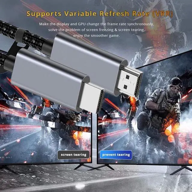 Alt view image 7 of 7 - 3.3ft 8K@60Hz 4k/2K/1080p HDMI-compatible Male To HDMI Male V2.1 SDR HDR Ultra HD UHD Cable For Laptops Monitor Projector, 2-PACK, 3.3FT