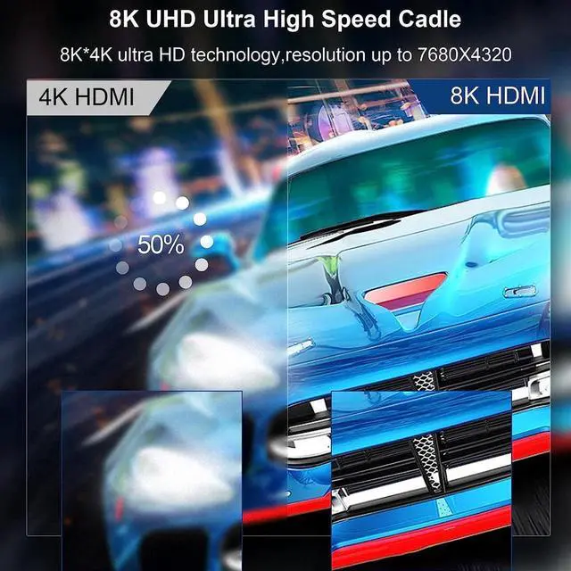 Alt view image 5 of 7 - 8K DisplayPort to HDMI Cable 3.3ft,Uni-Directional DP 1.4 to HDMI 2.1 Cable (32.4Gbps, 8K@30Hz, 4K@120Hz), Compatible for Lenovo ASUS Dell HP Insignia Samsung