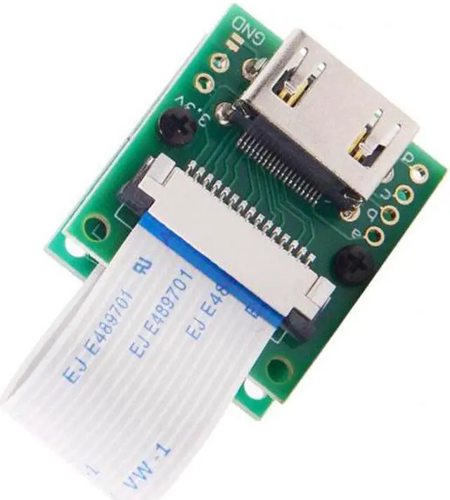 Alt view image 5 of 7 - Aomoproing Raspberry PI Camera Module to HDMI Type A Male HDTV FPC Flat Cable 5cm fit for PES001