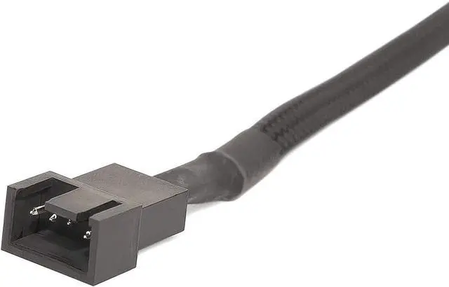 Alt view image 4 of 5 - Fan Extension Cable - 10.5 inch PC Fan Extension Cable Compatible with ATX Case 3 Pin & 4 Pin Cooling Fans. Durable, Black Nylon Braided Case Fan Extension Cable (5 Pack)