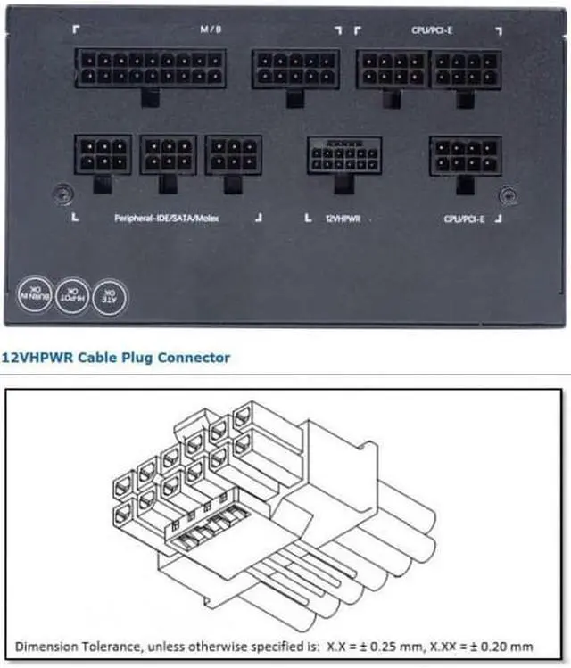 Alt view image 5 of 7 - Aomoproing 12VHPWR ATX3.0 PCI-E 5.0 Power Modular Cable 16Pin to 16Pin for 3080 3090TI PSU 12+4Pin Graphics Card