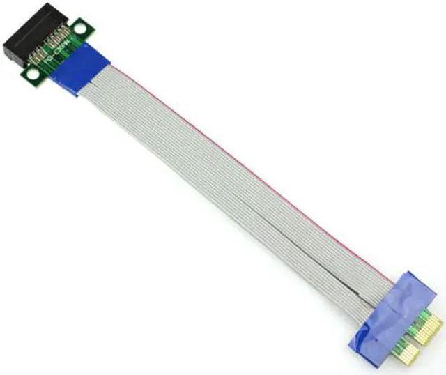 Alt view image 3 of 7 - Aomoproing PCI-E Express 1X Slot Riser Card Extender Extension Ribbon Flex Relocate Cable 20cm