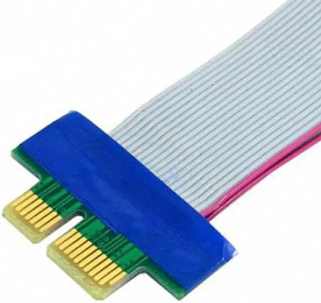 Alt view image 6 of 7 - Aomoproing PCI-E Express 1X Slot Riser Card Extender Extension Ribbon Flex Relocate Cable 20cm
