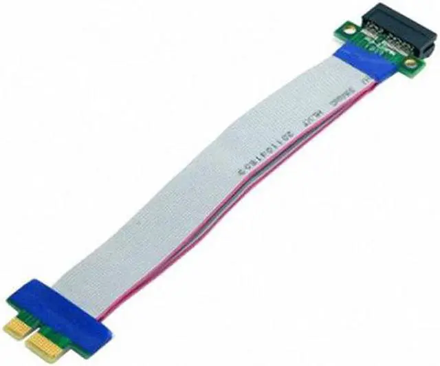 Alt view image 7 of 7 - Aomoproing PCI-E Express 1X Slot Riser Card Extender Extension Ribbon Flex Relocate Cable 20cm