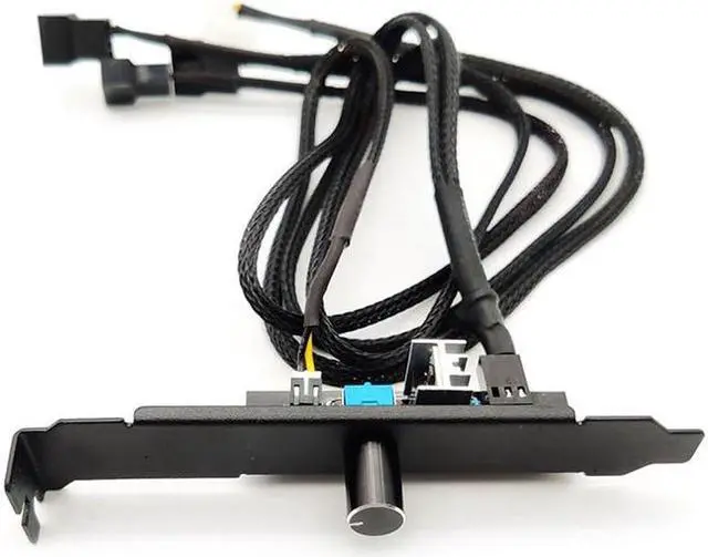 Main image of PCI Slot Fan Speed Controller 3 Fans by 1 Knobs w/ On OFF Switch- Power by Molex 4pin(12V Only)-45cm Cable 0-100% Stepless Speed Adjust