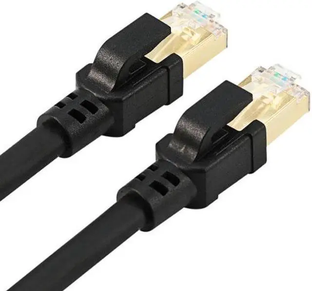 Alt view image 3 of 7 - Aomoproing 100cm RJ45 Cat8 Ethernet Network Lan Cable Patch Cord 25/40Gbps for Router Laptop
