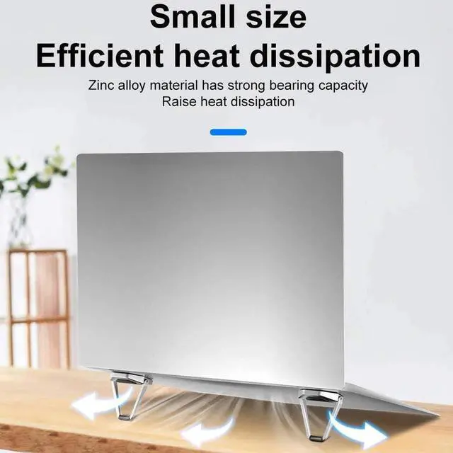 Alt view image 3 of 7 - 2 Pack Laptop Computer Metal Stealth Bracket, Ergonomic Laptops Elevator for Desk, Flat Support Frame Notebook Raised Cooling Bracket