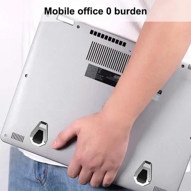 Alt view image 5 of 7 - 2 Pack Laptop Computer Metal Stealth Bracket, Ergonomic Laptops Elevator for Desk, Flat Support Frame Notebook Raised Cooling Bracket