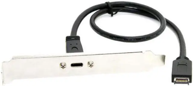 Main image of Aomoproing UC-037 USB 3.1 Front Panel Header to USB-C Type-C Female Extension Cable 40cm with Panel Mount Screw