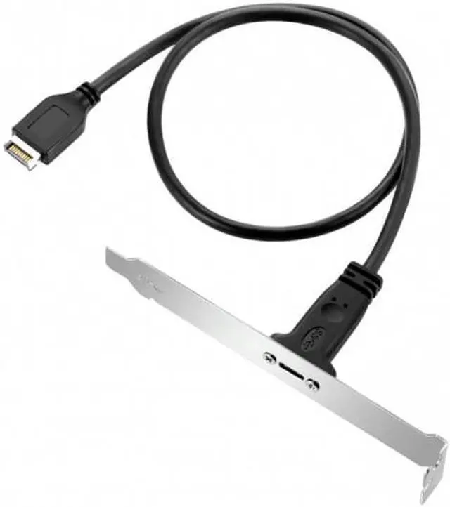 Alt view image 2 of 6 - Aomoproing UC-037 USB 3.1 Front Panel Header to USB-C Type-C Female Extension Cable 40cm with Panel Mount Screw