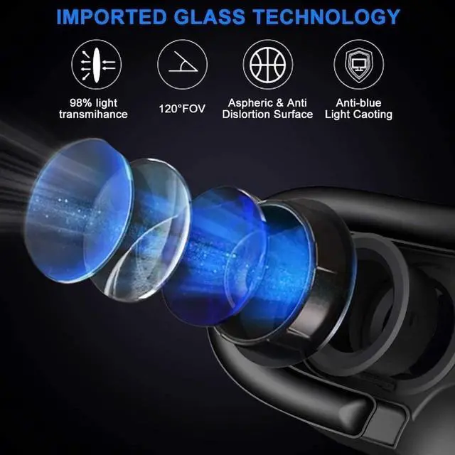 Alt view image 4 of 7 - Virtual Reality Headset - VR SHINECON 3D Glasses for Movies, Video, Games - VirtuReality Glasses VR Goggles for iPhone, Android and Other Phones Within 4.7-6.2 inch