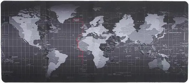 Main image of 800*300*2mm World Map Speed Keyboard Mouse Pad Mat Computer Gaming Mousepad Locking Edge Table Mat- Non-slip Rubber Base for PC Computer Laptop