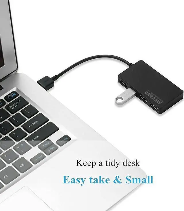 Alt view image 6 of 6 - USB 3.0 Hub-USB Port Expander, Multi USB Port, Ultra Slim Portable Data Hub Applicable, for Keyboard & Mouse Printer USB Fan&Lamp Portable Storage Device, 4 Port USB3.0 Hub