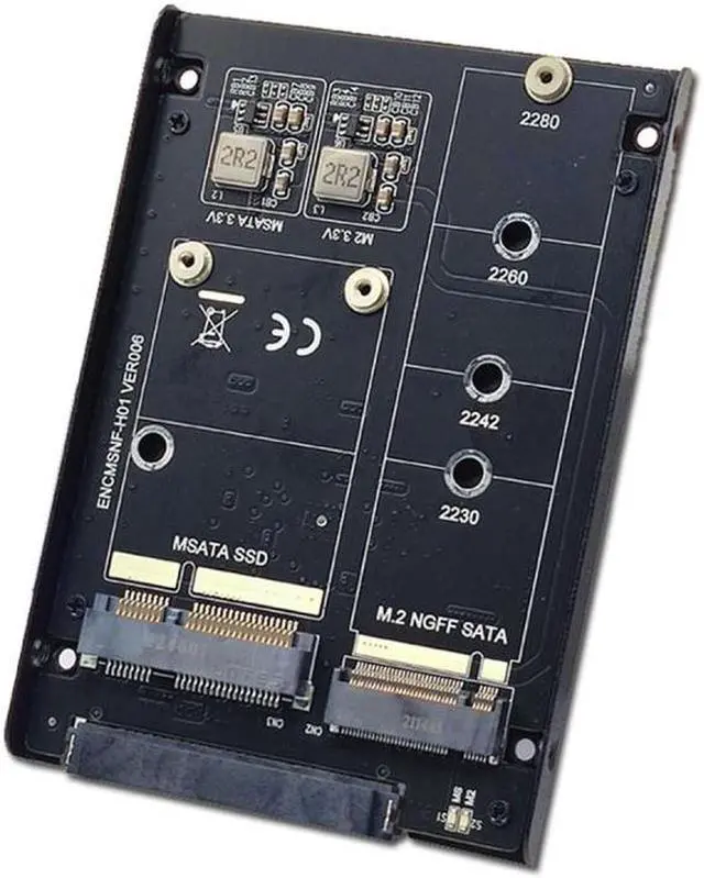 Main image of Aomoproing Dual MSATA NGFF B+M SSD Card JBOD Raid0 Span Bridge to 2.5inch SATA Combo HDD Disk Drive Enclosure