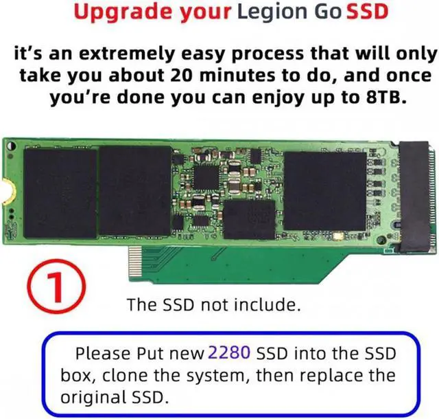 Alt view image 5 of 7 - Aomoproing  NGFF NVME M-Key 22x42mm to 22x80mm Male to Female Extension SSD Adapter Compatible with Legion Go Game Boy