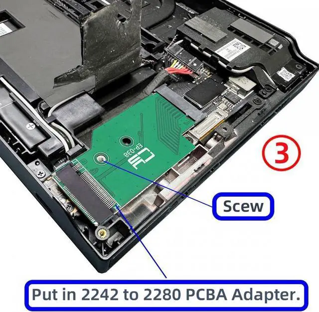 Alt view image 3 of 7 - Aomoproing  NGFF NVME M-Key 22x42mm to 22x80mm Male to Female Extension SSD Adapter Compatible with Legion Go Game Boy