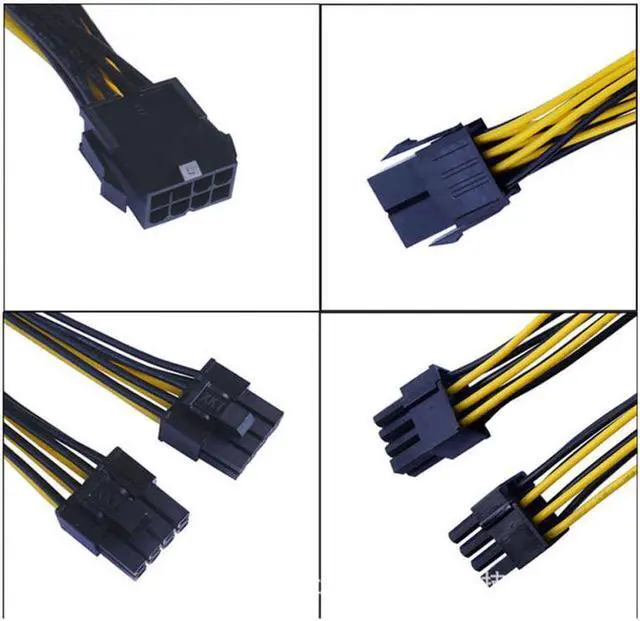 Alt view image 4 of 6 - 1Pcs 8 Pin PCI Express To Dual PCIE 8 (6+2) Pin Power Cable 22cm Motherboard Graphics Card PCI-E GPU Power Data Cable Splitter