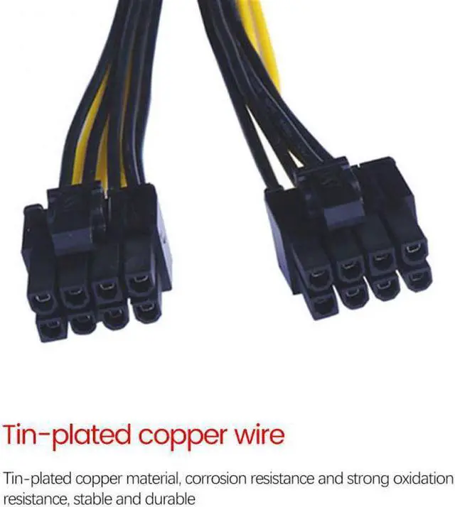 Alt view image 2 of 6 - 1Pcs 8 Pin PCI Express To Dual PCIE 8 (6+2) Pin Power Cable 22cm Motherboard Graphics Card PCI-E GPU Power Data Cable Splitter