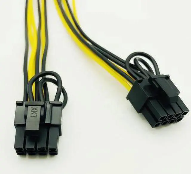 Alt view image 4 of 6 - 10PCS 6pin PCI Express to PCIe Dual 8pin Cable Motherboard Graphics Video Card PCI-e GPU VGA Splitter Hub Power Cable for Mining