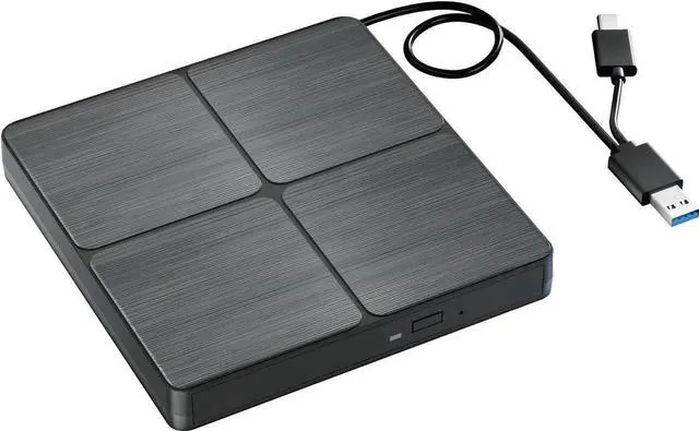 Main image of DVD Player Portable CD Player for Laptop, External CD DVD Drive, USB 3.0 & Type C Optical DVD Drive DVD Burner CD ROM External CD/DVD Drive for PC for Desktop PC Laptop Windows Linux MacOS