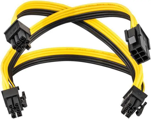 Alt view image 4 of 6 - PCI Express 6Pin Female to 3 6 Pin Male PCI-E PCIe Extension Cable Power Supply Splitter for Graphics Video Card Adapter