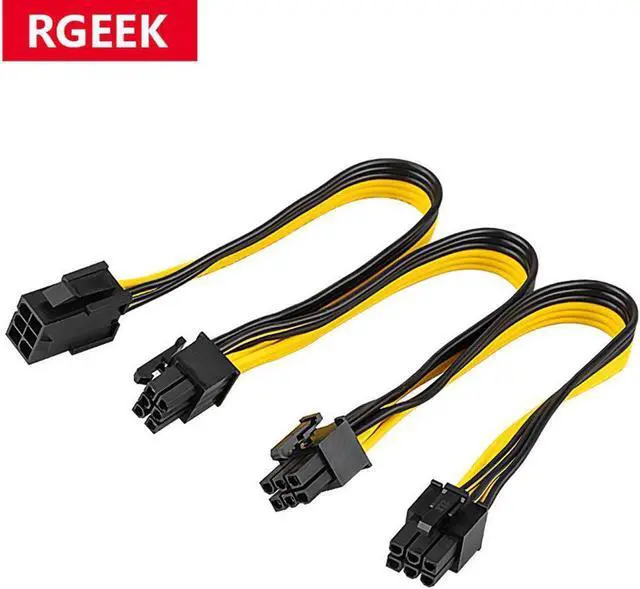 Main image of PCI Express 6Pin Female to 3 6 Pin Male PCI-E PCIe Extension Cable Power Supply Splitter for Graphics Video Card Adapter