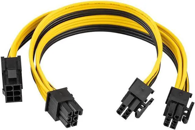 Alt view image 5 of 6 - PCI Express 6Pin Female to 3 6 Pin Male PCI-E PCIe Extension Cable Power Supply Splitter for Graphics Video Card Adapter