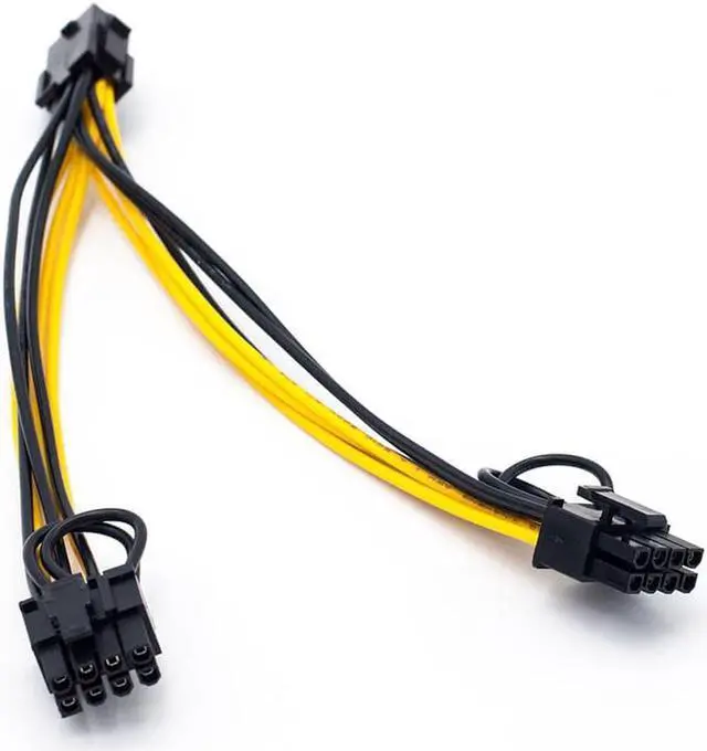 Alt view image 6 of 6 - PCI-E 6-pin to Dual 6+2-pin (6-pin/8-pin) Power Splitter Cable Graphics Card PCIE PCI Express 6Pin to Dual 8 Pin Power Cable