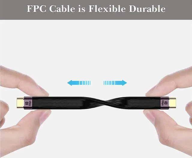 Alt view image 3 of 7 - USB C Female to USB C Male Cable,USB4 / Thunderbolt 4/3 Cable 100W,40Gbps Data Transfer Sync, Short USB C Cable Supports 8K Display