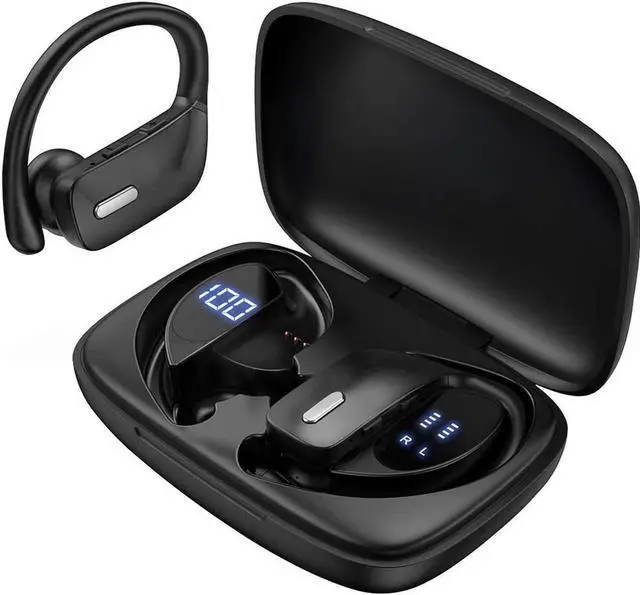 Main image of Ture Wireless Earbuds, TWS Bluetooth Headphones 48H Play Back Earphones TWS Deep Bass in Ear Waterproof with Microphone LED Display for Sports Black