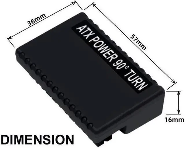 Alt view image 4 of 7 - Aomoproing Overmold ATX 24Pin Female to 24pin Male 90 Degree Power Adapter Mainboard Motherboard for Desktops PC Supply