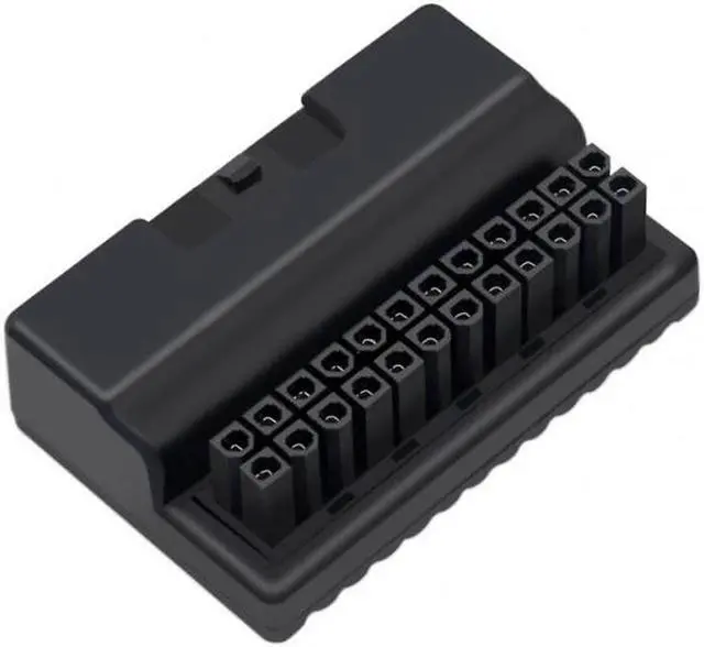 Alt view image 5 of 7 - Aomoproing Overmold ATX 24Pin Female to 24pin Male 90 Degree Power Adapter Mainboard Motherboard for Desktops PC Supply