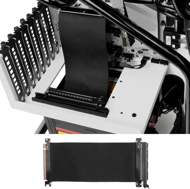 Alt view image 2 of 6 - 24cm PCI Express High Speed 16x Flexible Cable Card Extension Port Adapter Riser Card Graphics Card Extend Cord for IPC Chassis