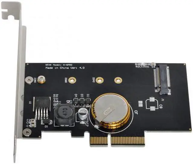 Alt view image 7 of 7 - Aomoproing PCI-E 3.0 x4 to M.2 NGFF M Key SSD Nvme Card Adapter PCI Express with Power Failure Protection 4.0F Super Capacitor