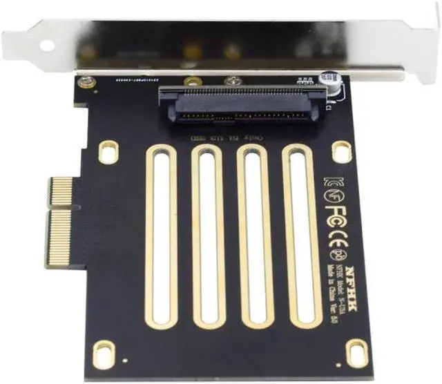 Alt view image 5 of 7 - Aomoproing PCI-E 4.0 X4 Lane to U.3 U3 Kit SFF-8639 Host Adapter for Motherboard PM1735 NVMe PCIe SSD