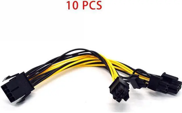 Main image of 10Pcs 8 Pin to Dual 8(6+2)Pin PCI Express Power Cable 20cm Motherboard Graphics Card PCI-E GPU For Power Supply Cable Splitter
