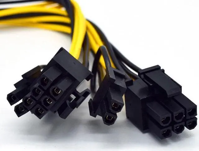 Alt view image 2 of 6 - 10Pcs 8 Pin to Dual 8(6+2)Pin PCI Express Power Cable 20cm Motherboard Graphics Card PCI-E GPU For Power Supply Cable Splitter