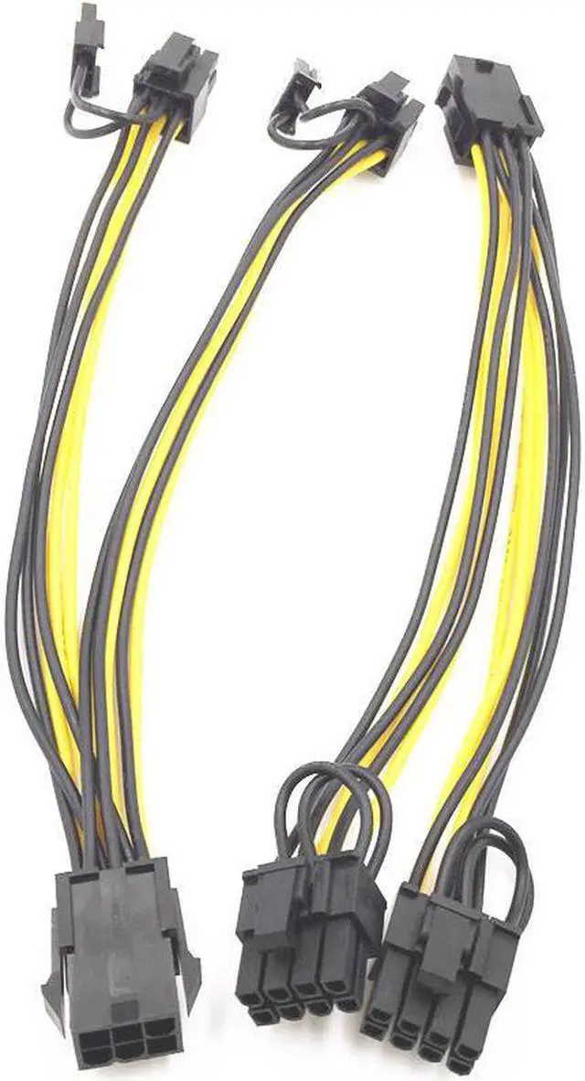 Alt view image 2 of 6 - 10PCS PCI-E 6 pin to Dual 6+2pin (6-pin/8 pin) Power Splitter Cable Graphics Card PCIE PCI Express 6Pin to Dual 8Pin Power Cable