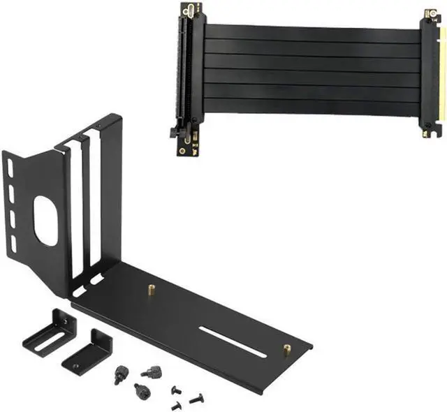 Main image of VGA PCI-E 3.0 X16 Video Card Vertical Mounting Bracket Extension Cable Set Graphics Card Bracket for ATX PC Case Cooling 20cm