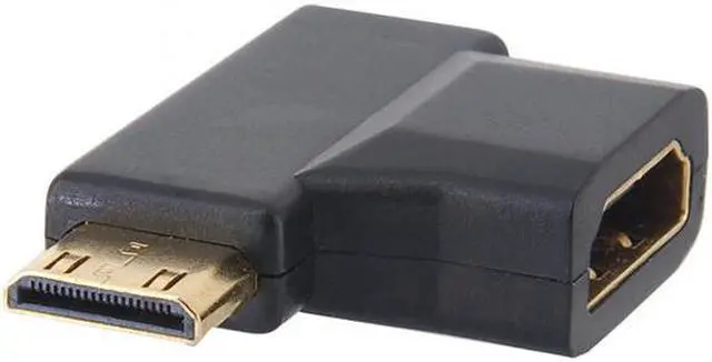 Alt view image 3 of 7 - Aomoproing Micro HDMI male Mini HDMI male to HDMI 1.4 Female 90 degree 2 in 1 combo adapter