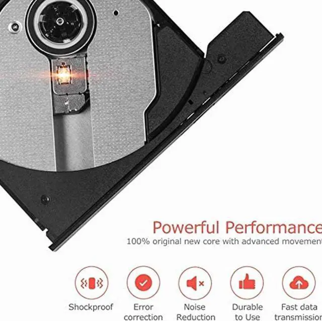 Alt view image 5 of 7 - External CD DVD Drive, Type C USB 3.0 Portable CD/DVD RW Writer Burner, Low Noise High Speed Transfer Drive, Compatible with Laptop, Desktop, Windows XP/2003/Vista/7/8/10, Linux, Mac OS