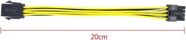 Alt view image 2 of 6 - 5pcs 6 Pin Feamle to 8 Male Pin PCIE Power Cable CPU Graphics Card PCI Express Power Supply Converter Cable