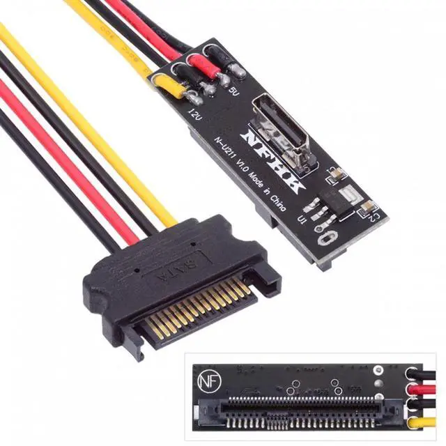 Alt view image 6 of 7 - Aomoproing Oculink Female SFF-8612 to U.2 U.3 SFF-8639 NVME PCIe PCI-Express SSD Adapter for Mainboard