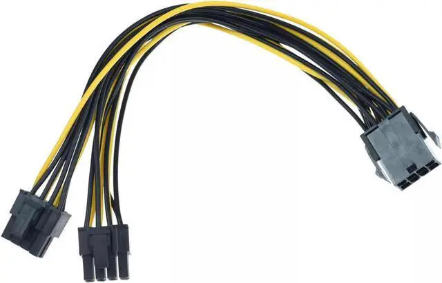 Main image of 25cm 8pin to 2x8pin pcie Dual 8Pin PCIe 8pin-2x(6+2pin) Graphics Video Card Power Cable Extension Cable