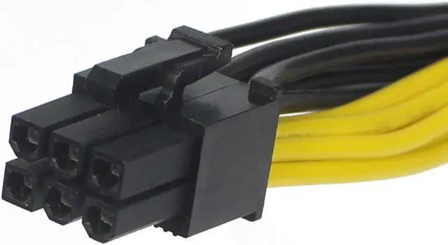 Alt view image 2 of 6 - 20cm 6-pin to PCIE Dual 6+2-pin (6-pin/8-pin) Power Splitter Cable GPU Graphics Card 6Pin to 2x8pin Power Supply Cable Cord