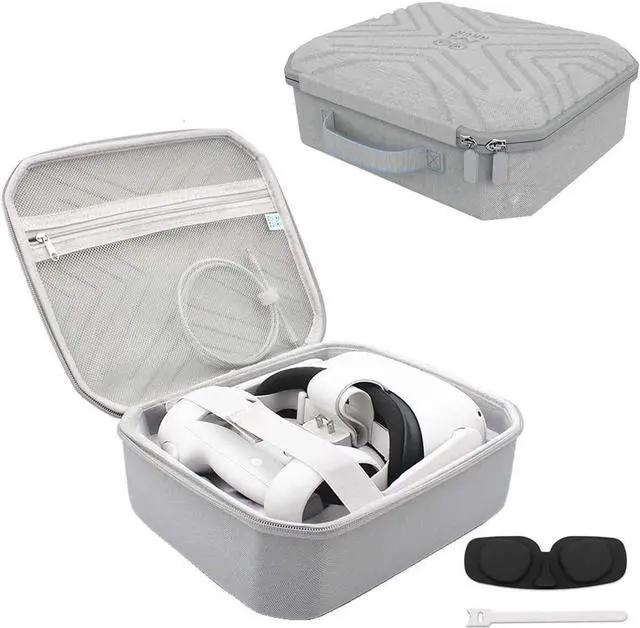 Main image of Portable Fashion Travel Case for Oculus Quest 2, Storing VR Gaming Headset and Touch Controllers Accessories Carrying Bag