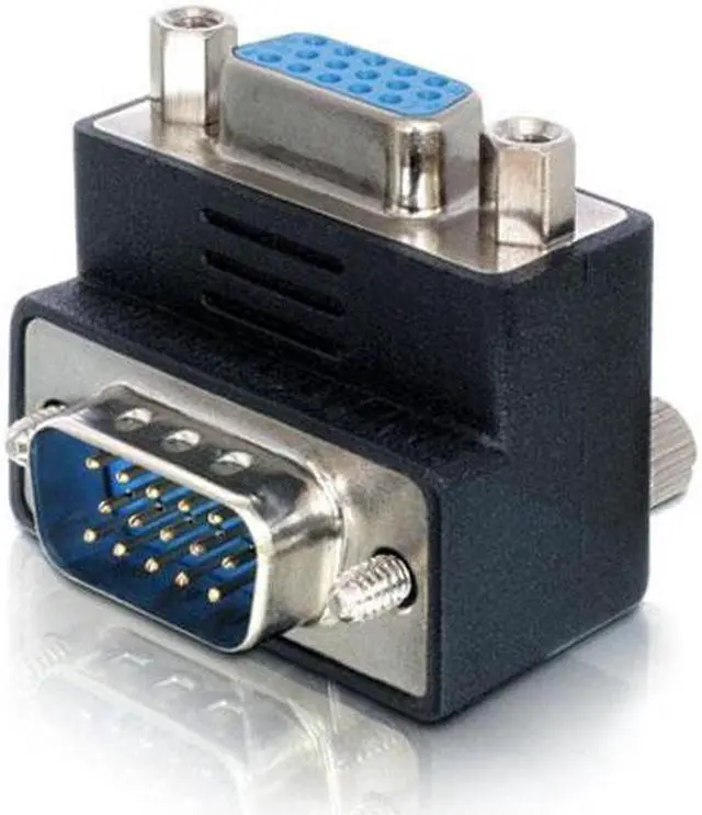 Alt view image 6 of 7 - Aomoproing 90 Degree Up Angled VGA SVGA Male To Female Extension Adapter for MonitorProjector