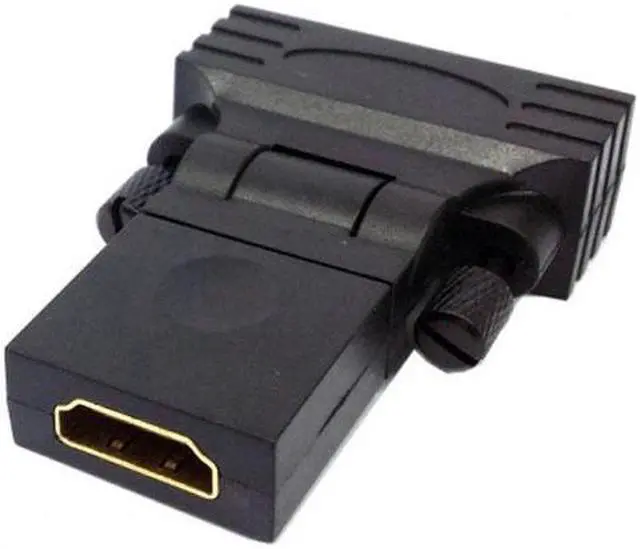 Alt view image 2 of 7 - Aomoproing  1080p DVI male to HDMI Female 360 degree Rotating Swivel Adapter for HDTV Video Card